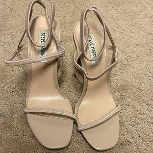 Steve Madden Cream Strappy Heels